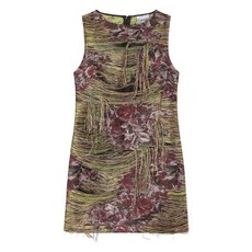 가니 태피스트리 프린지 미니 드레스