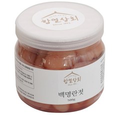 강경 함열상회 프리미엄 백명란젓(특) 500g 정란 무색소 저염 명란 젓갈 반찬, 1개