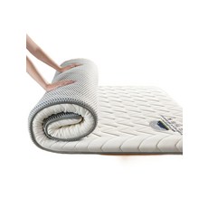 수면 매트리스 토퍼 라텍스 싱글 더블 퀸 자취 원룸 침구 푹신한 바닥매트, 펄그레이 대각선 5cm