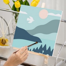DIY 그림 그리기 캔버스 유화 페인팅 캐릭터 키트, 1개, 04유화그리기-사자