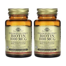 솔가 바이오틴 비오틴 1000mcg 100캡슐 2개 비타민B7 맥주효모 Biotin, 100정