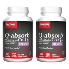 Jarrow FORMULAS 賈羅公式 高吸收輔酶Q10無麩質軟膠囊 100mg, 120顆, 2罐