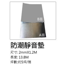 和陞 室內地板專用防潮靜音墊 2mm x 1.2M, 詳見包裝