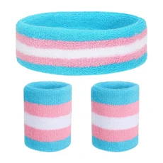쿠쿠스토어 7x 2 인치 땀 흡수 밴드 세트 스포츠 테리 천 여성 남성, 01 7 x 2 Inch, 07 color 1