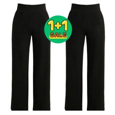 [인생바지] 여성 봄가을 바지 편한 스판 넓은밴딩 통바지 1+1 특가세일