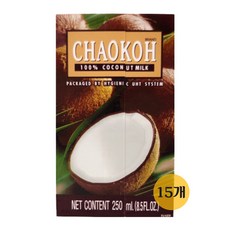 [아시아잇츠] CHAOKOH 차오코 코코넛밀크 250ml, 15개
