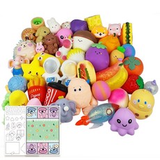 말랑이 푸쉬팝 랜덤박스 완구 20종 세트, 혼합색상, 1세트