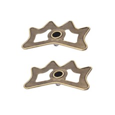 shangren 스누커 당구 테이블을위한 2Pcs 금속 브리지 헤드 크라운 풀 큐 스틱 나머지 프레임, 황금