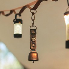 빈티지감성 금속벨 야간산행 행어고리 배낭종 야영 휴대용 차박 편의용품 낚시용, 블랙