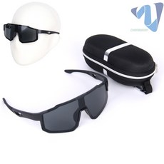 라이딩 러닝 미러 편광 렌즈 자외선 차단 제트핏 스포츠 고글 선글라스 블랙