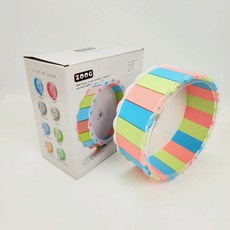 주그 무소음 무지개 햄스터 쳇바퀴 23cm 러닝휠 운동 놀이기구, 쳇바퀴단독