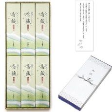 11838284 절향 향 법당향 제사향 사찰향 상중 위로 조의 선물 향장 백단 외부 장식 애도 편지 포함 일본 제조 연기 적게 선물용 불단용 법요 일주기, 향장(포장 외부에 노리), 조의문 포함