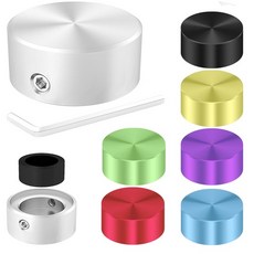 DaierTek 7PCS 풋스위치 토퍼 고무 삽입 페달 버튼이 있는 금속 풋 스위치 기타 효과 페달용 캡 실버, [01] 옵션1