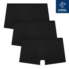 수아팜 주니어 팬티 남아 모던 쿨 드로즈 3장 세트 올블랙 (10대 아동 속옷 초등 학생 청소년 사각 팬티)