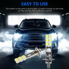 안개등 H1 헤드라이트 자동차 55W 2개 6000K 키트 화이트 부품 전구 슈퍼 안개 주행등 LED