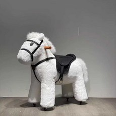승마장난감 바퀴가 달린 말장난감 말타기 목마 흔들말, 1개, 4. 흰 망아지