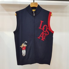 루이까스텔 남성루이스스타일전판지퍼코튼베스트/7MEVT482N