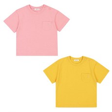 아가방 티치포켓티셔츠 PINK YELLOW 01R351005