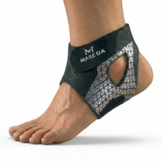 발목보호대 얇은 초슬림 신발착용 러닝 축구 배드민턴, 블랙(그레이), 1개