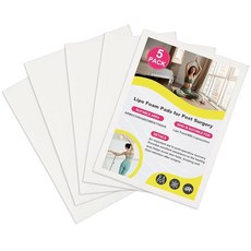 Ecmln 5팩 Lipo 폼 패드 - 20.3 x 27.9cm(8 x 11인치) 리포 폼 보드 리포 폼 수술 후 지방 흡입 수술 회복용 평평한 복부 압박 의류와 함께 사용(1, Ecmln 5팩 Lipo 폼 패드 - 20.3 x 27