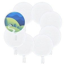 BENECREAT 20 Pack Round Hand Fan 9.41x8.39inch Foldable Cooling Fan with Storage Bags PP Material, BENECREAT 20 Pack Round Hand F