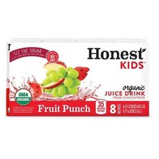어니스트 유기농 과일 펀치 주스 음료 - 8개 팩/177.4 Honest s Organic Fruit Punch Juice Drink - 8pk/6 Fl Oz Boxes (Pack