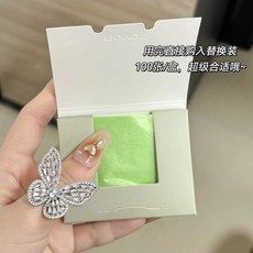 novo 吸油面紙 附粉撲與鏡子 臉部控油便攜, 1個, Novo替換裝吸油紙