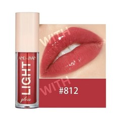 미러 워터 글리터 립 글로스 글로시 모이스처라이징 투명 립 오일 지속 투명 프라이머 하이드레이팅 통통한 립스틱 메이크업 1 개, 06 812, 812, 1개