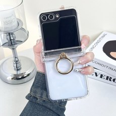 HAR 갤럭시 Z플립6 일체형 에어가드 힌지보호 Ring 링케이스 Z FLIP6 휴대폰 케이스