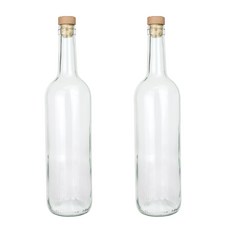가인글로벌 와인750 투명병 + 우드 코르크, 2개, 750ml