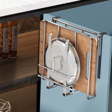 주방 걸이형 도마 거치대 싱크대 국자걸이 스텐 주방 도마 거치대 도구 다용도 무타공 선반 수납 정리, 1단