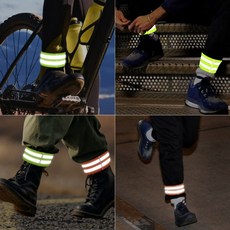 발목반사각반 1p 작업 발목 반사밴드 스패츠 야간 러닝 싸이클 안전 관리자 신호수 형광, 1개, 파랑1p