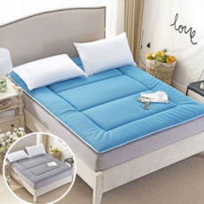 냉감 쿨 매트리스 토퍼 접이식 싱글 매트리스 토퍼 여름 숙면, 그레이