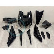 EG部品 新勁戰六代車殼 勁戰6代 機車車殼 烤漆車殼 黑/白/水泥灰/消光黑, 1個, 亮黑