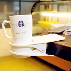 올샵플러스 캠핑체어컵홀더 2컵홀더집게-블랙 캠핑의자컵홀더 거치대 트레이