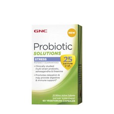 GNC 프로바이오틱 솔루션 250억 CFUs 베지테리안 캡슐, 1개, 60정