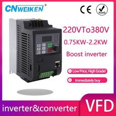 주파수 인버터 3 상 선풍기 모터용 VFD 컨버터 AC 220V-220V 또는 380V 0.75KW-11KW 50HZ 60HZ 속도 제어기, [43] 1.5kw-2HP, [01] Single-phase 220V, [01] three-phase 220V