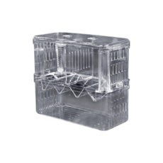 懸浮式多功能隔離盒 繁殖箱/產子盒 孔雀魚仔魚/幼魚適用, 1個, 雙格隔離盒-特大(可單雙格變換)