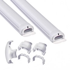 DECLU 케이블데코 플러스 디자인 전선몰딩 풀패키지 세트 더블사이즈, 연회색 (+연회색 캡), 1세트