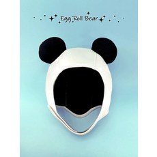 토끼 스쿠버 캐릭터다이빙후드 프리 귀 고양이 잠수 검은 모자 동물, 밤색 판다-신상