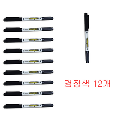 모나미 T 트윈타입 네임펜, 흑색, 12개입