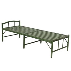 접이식 철제 침대 깔판 평상형 침대프레임 매트 자취방 싱글, 녹색 철제 침대 100cm