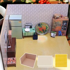 미니를사랑하는사람들 미니어처 DIY 뉴트로 감성 룸박스 세트 3종(16시까지 당일발송), 1번 뉴트로 감성 룸박스 세트