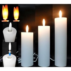 흔들림 전기초 흔들리는 LED 기도 촛불, (충전식)24cm