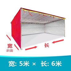 경사형 캐노피 프레임 천막 창고용 주차장 방수 그늘막, d. 5m x 6m 두꺼운 강철 골조