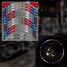 오토바이 휠 스티커는 pcx160 오토바이 개조용, 레드네이비, 1개