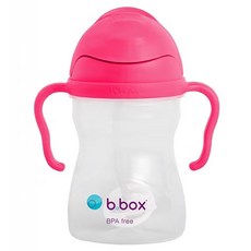 비박스 젤라또 컬러 손잡이 빨대컵, 로즈, 1개, 240ml