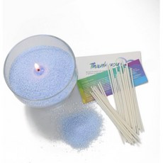 캔들 만들기 비타리 리필 가능한 펄드 샌드 18온스 무향 면 윅 30개 길이 1.1파운드 제작 키트 스카이 블루