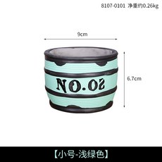 復古做舊輪胎造型水泥菸灰缸，家用客廳茶几、酒吧KTV適用，防飛灰大號個性設計, 8107-0101小號-淺綠色, 1個