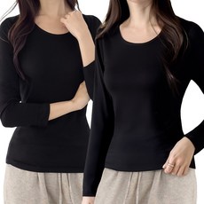 지나홈 고탄력 편한 여성 내복 상의 2종 세트